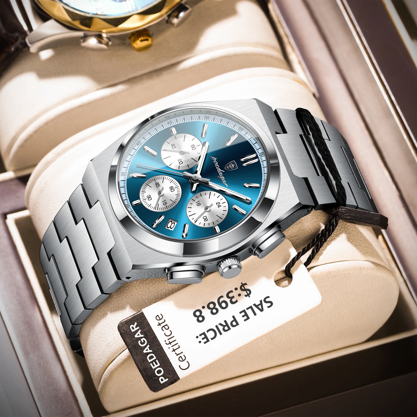 POEDAGAR PRX CHRONOGRAPH PANDA DIAL 40MM