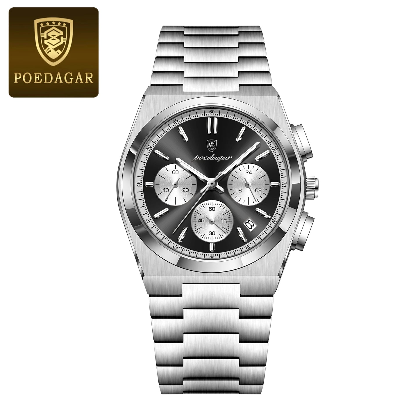 POEDAGAR PRX CHRONOGRAPH PANDA DIAL 40MM